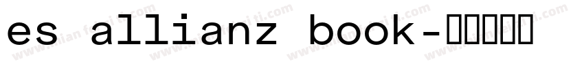 es allianz book字体转换